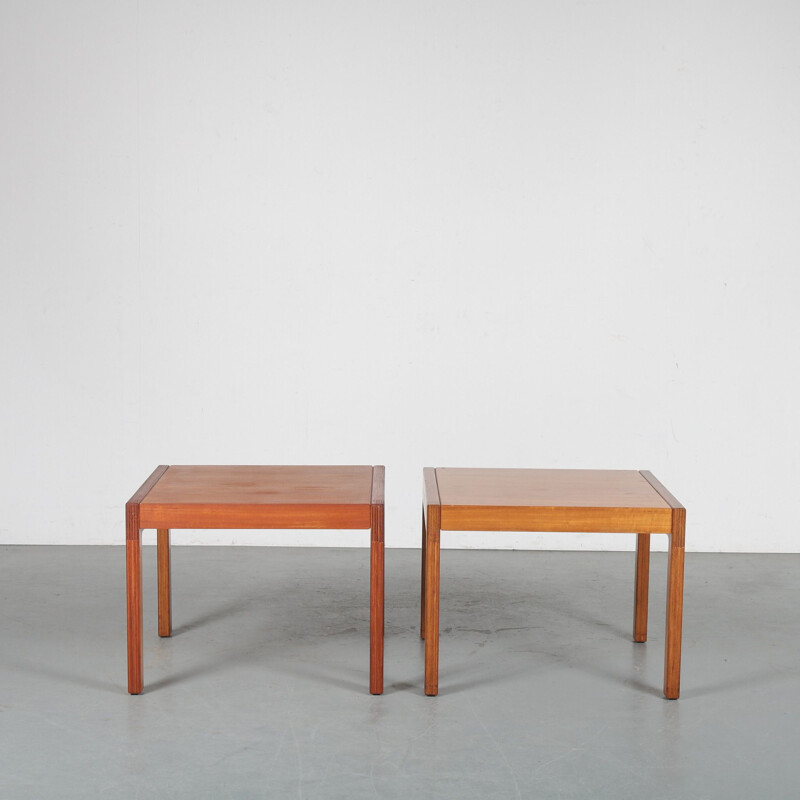 Pair of side tables by de Coene in Belgium 1960s