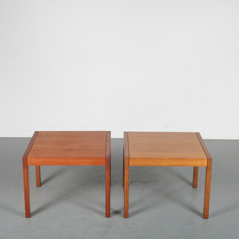 Pair of side tables by de Coene in Belgium 1960s