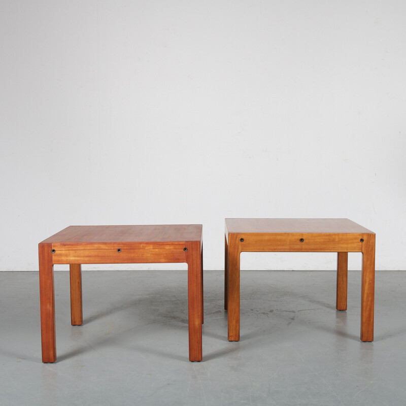 Pair of side tables by de Coene in Belgium 1960s