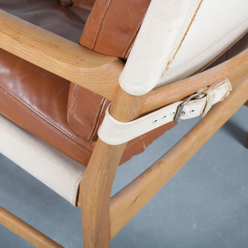 Chaise lounge norvégienne en bois de hêtre 1960