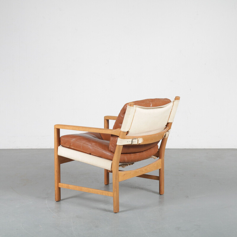 Norwegian beechwood lounge chair 1960