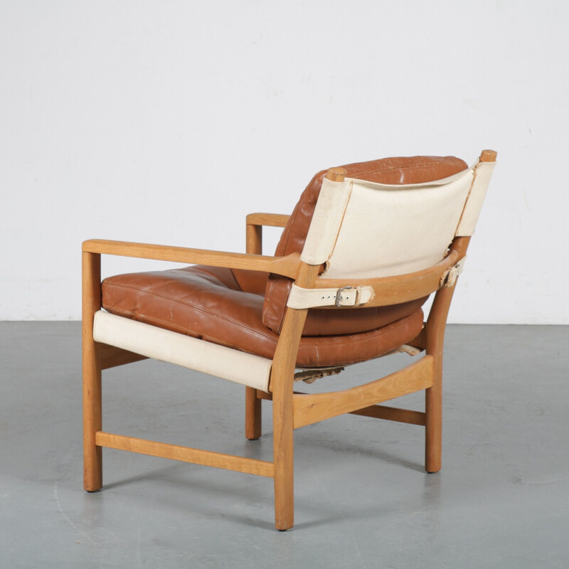 Norwegian beechwood lounge chair 1960