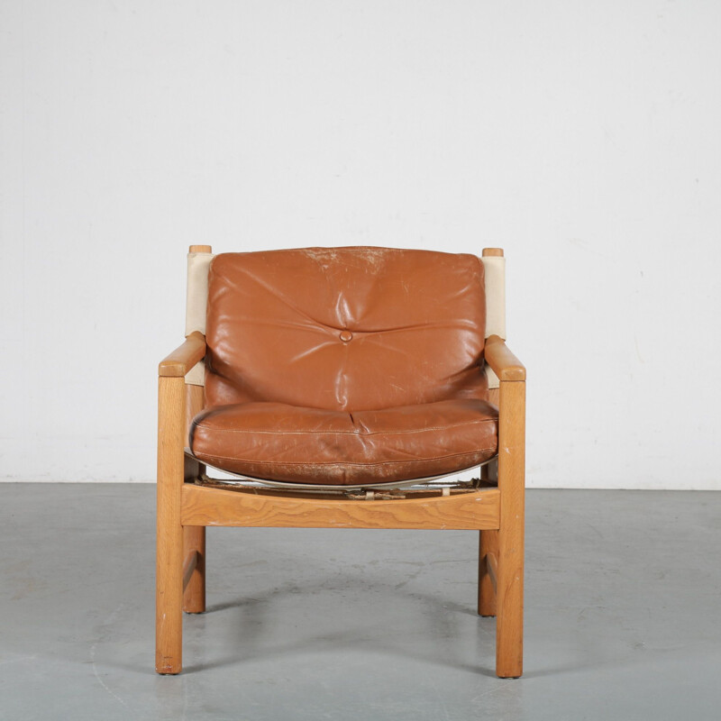 Norwegian beechwood lounge chair 1960