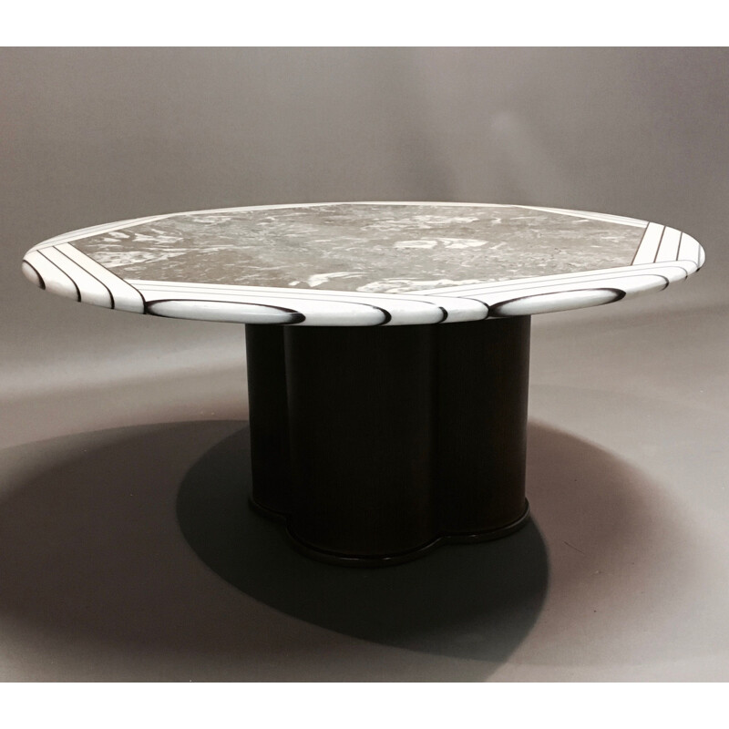 Vintage coffee table Hohnert marble design 1930