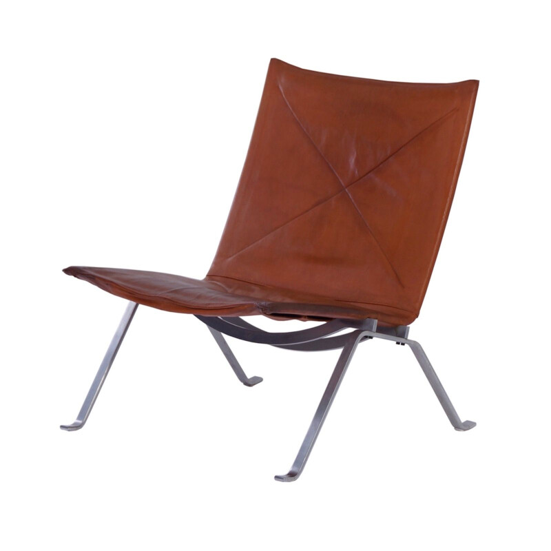 Lounge armchair Poul Kjaerholm PK22 vintage  for E Kold Christensen,1970