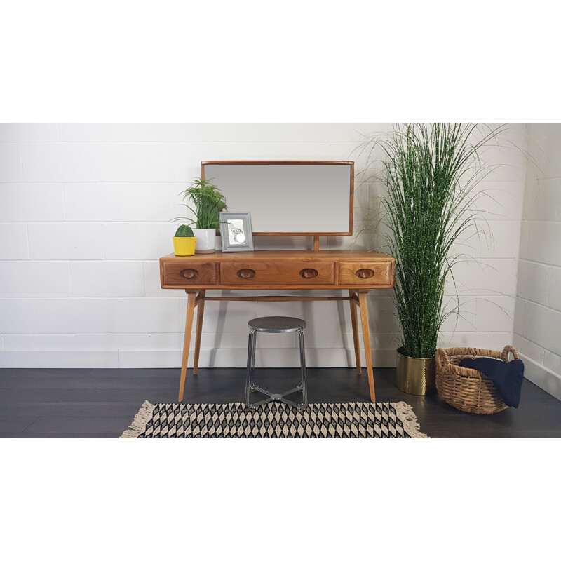 Ercol Dressing Table with Mirror, 1960s