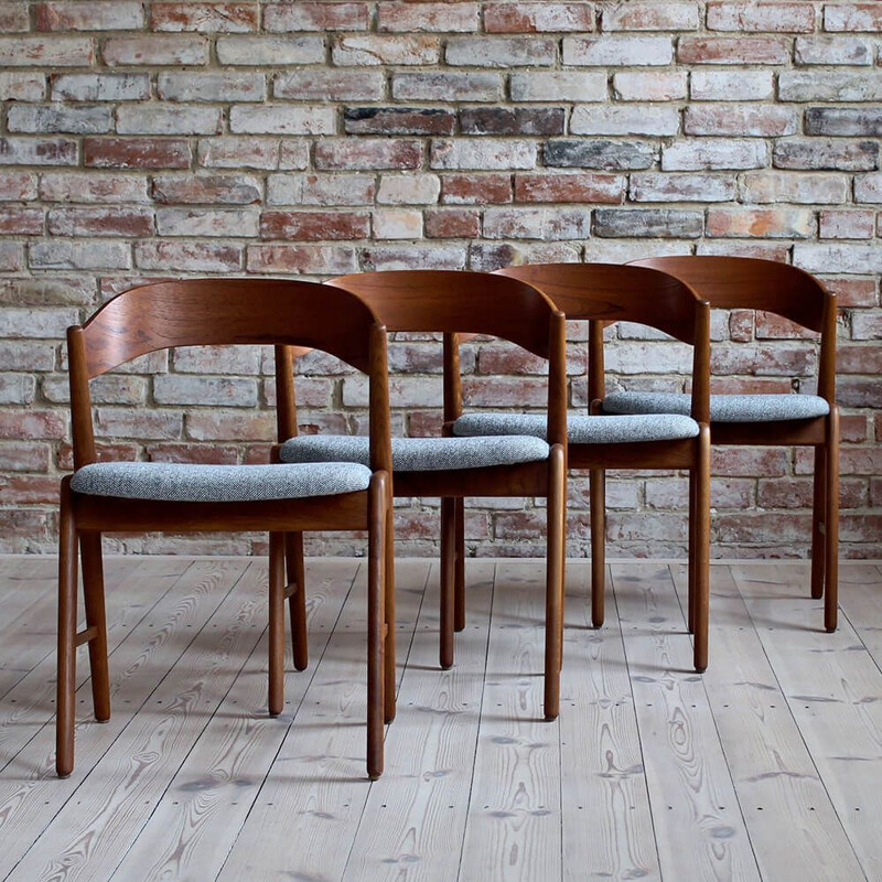 Set of 4 Dining Chairs, 1960s, Scandinavian Design