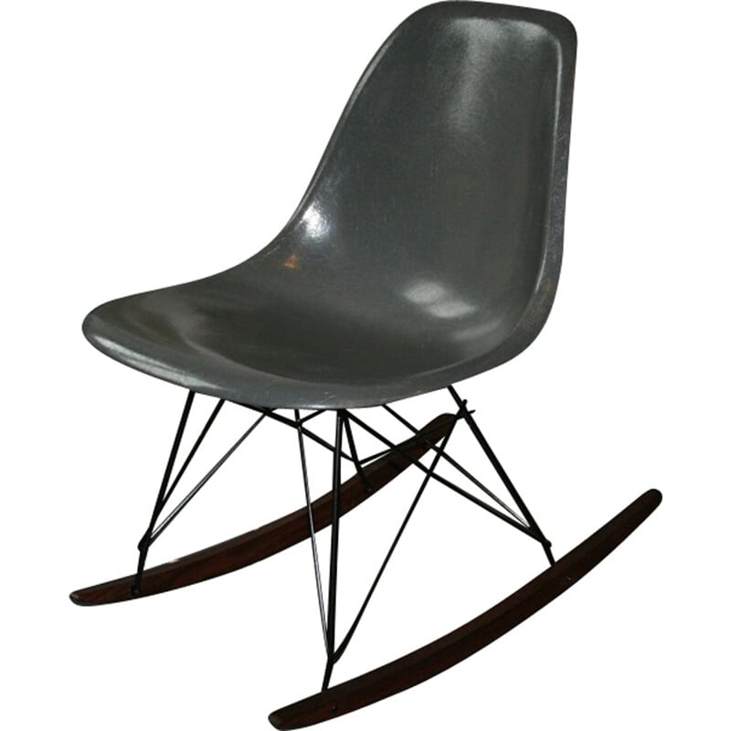 Herman Miller grey rocking chair, Charles & Ray EAMES - 1950s