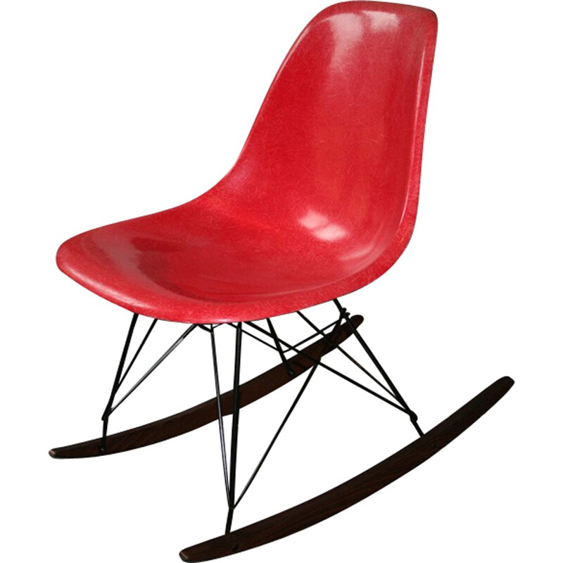 Chaise à bascule rouge Herman Miller, Charles & Ray EAMES - 1960