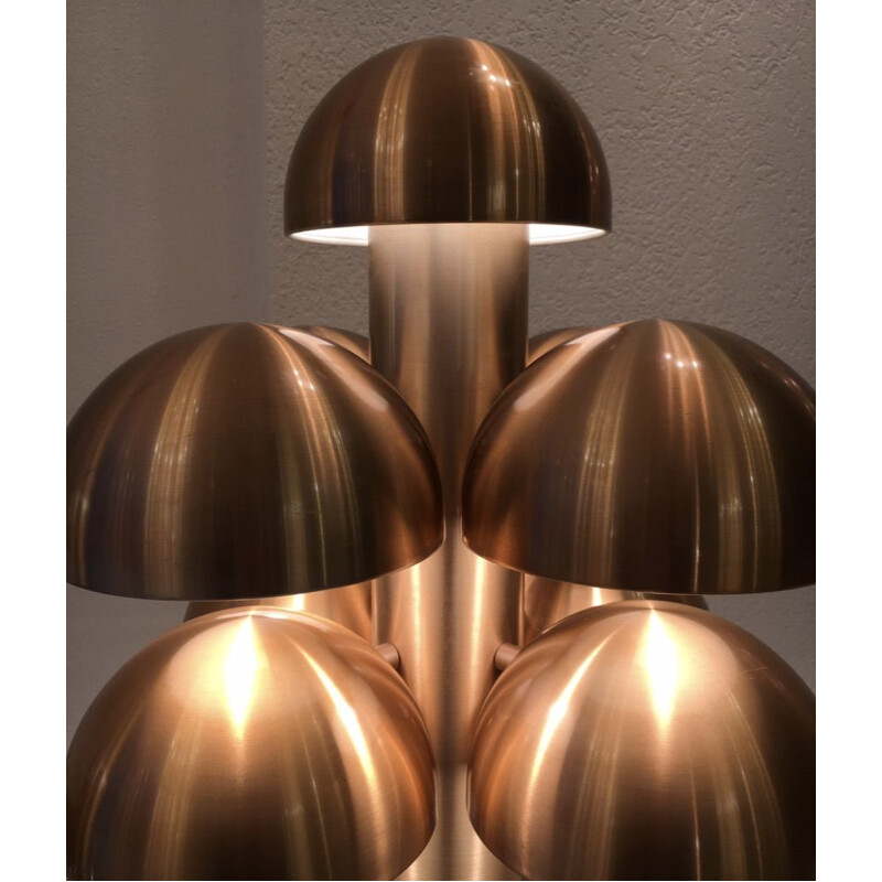 Vintage gold table lamp by Raak Maija Liisa Komulainen for Raak, The Netherlands 1970