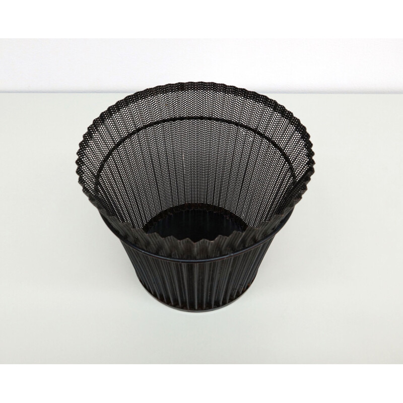 Folded metal vintage wastepaper basket by Mathieu Mategot