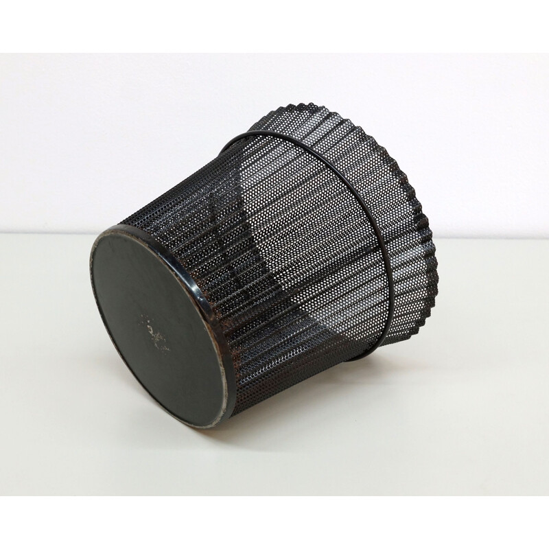 Folded metal vintage wastepaper basket by Mathieu Mategot