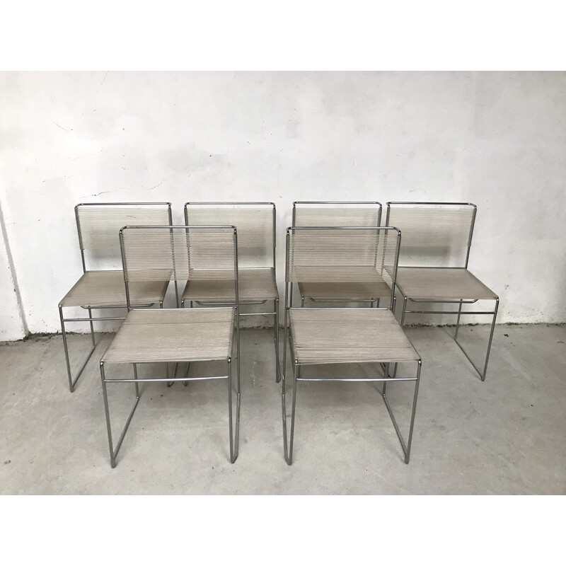 Vintage Spaghetti chairs by Giandomenico Belotti 1970