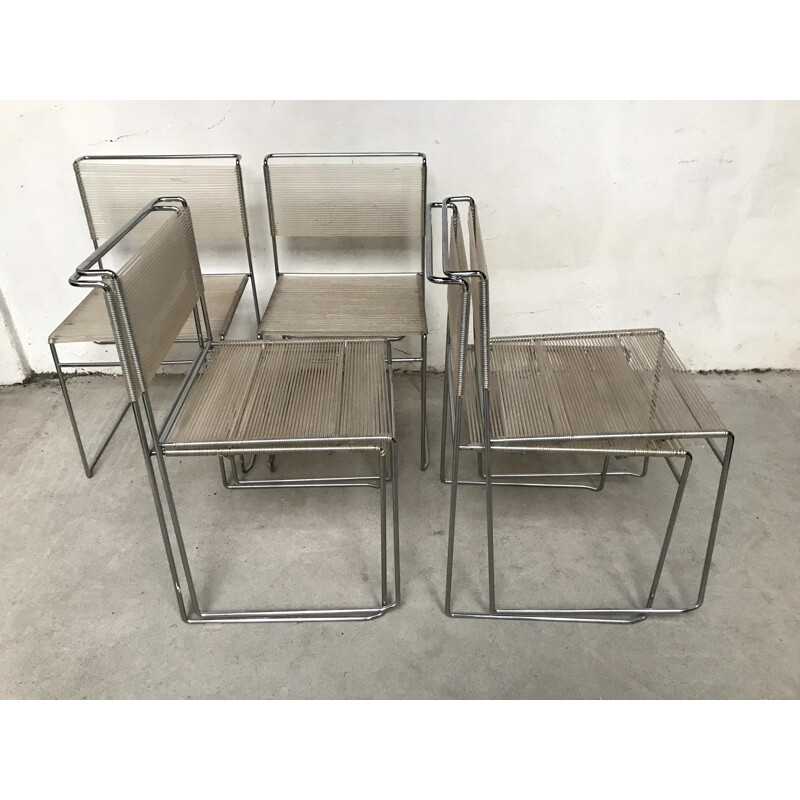 Vintage Spaghetti chairs by Giandomenico Belotti 1970