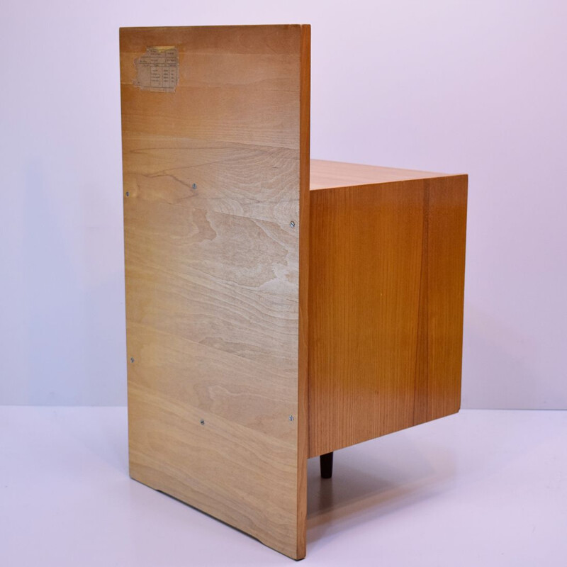 bedside table Mojmir Pozar's for UP Zavody in walnut 1960