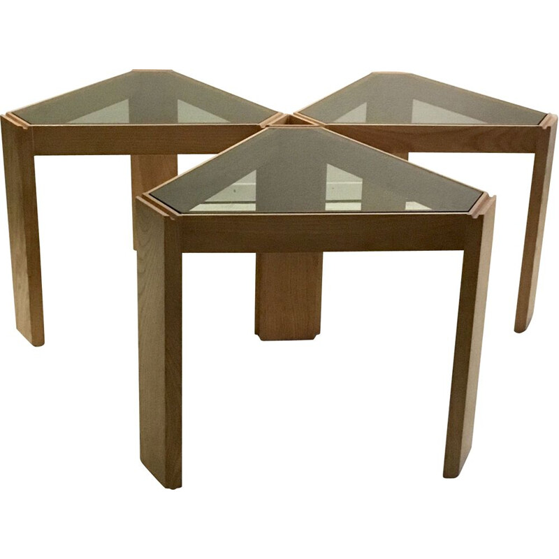 Set of 3 coffee tables by Porada Arredi, 1970s