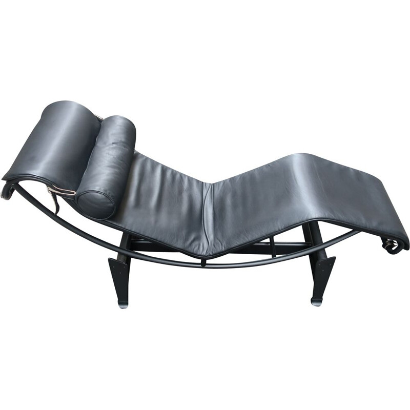 Vintage black steel armchair Cassina Edition