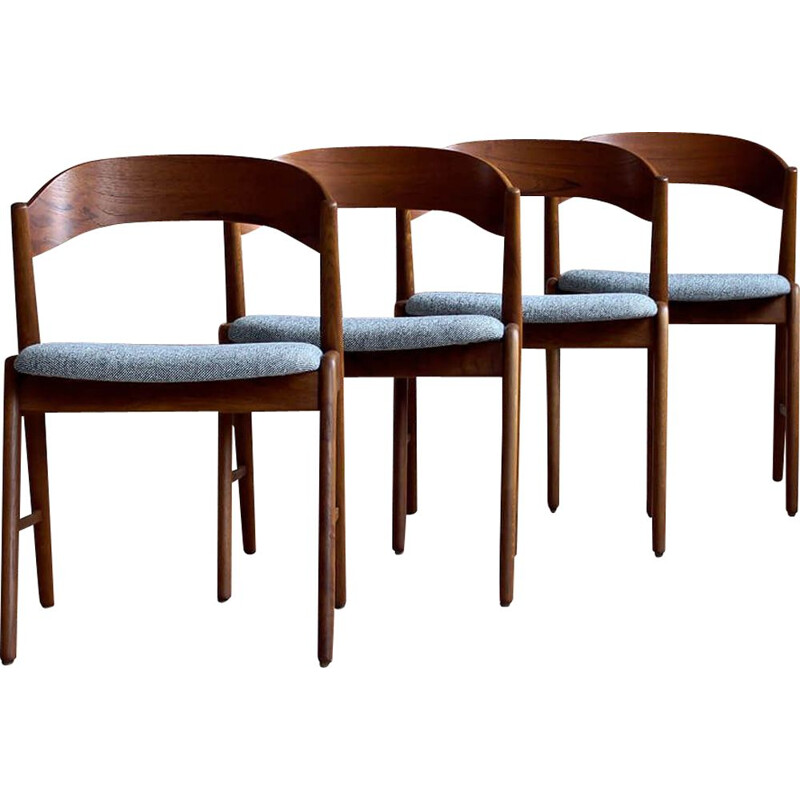 Set of 4 Dining Chairs, 1960s, Scandinavian Design