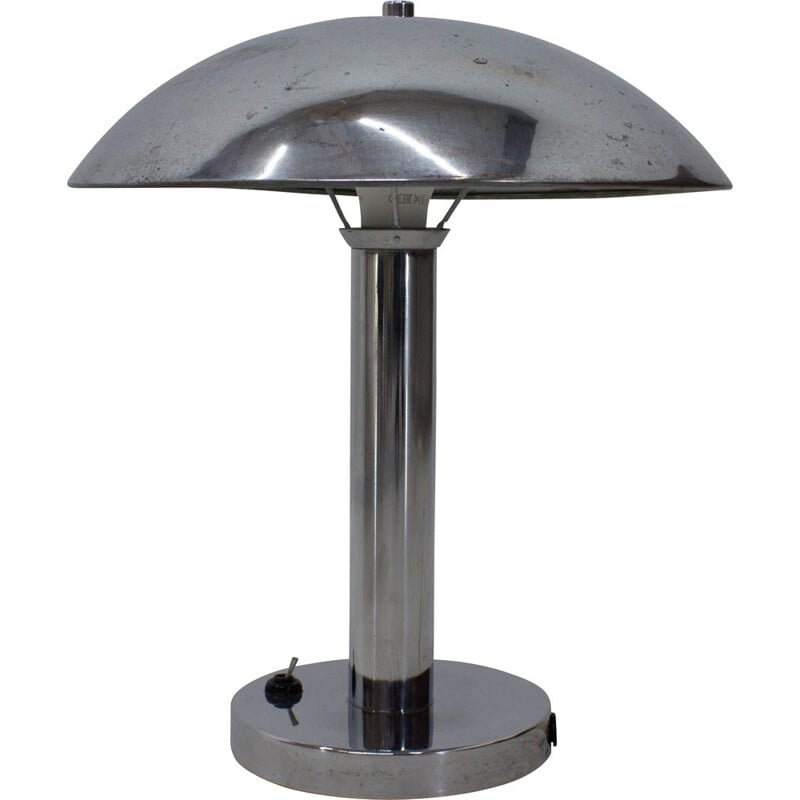 Lampe de table vintage chromée de Josef Hurka pour Napako, 1930