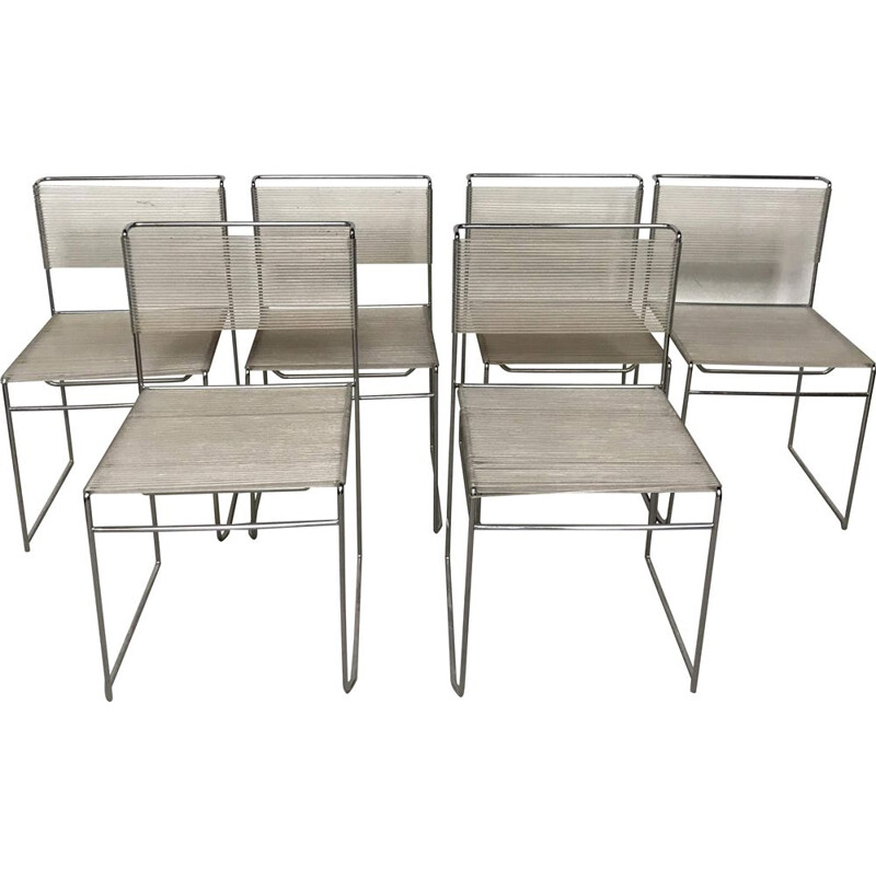 Vintage Spaghetti chairs by Giandomenico Belotti 1970