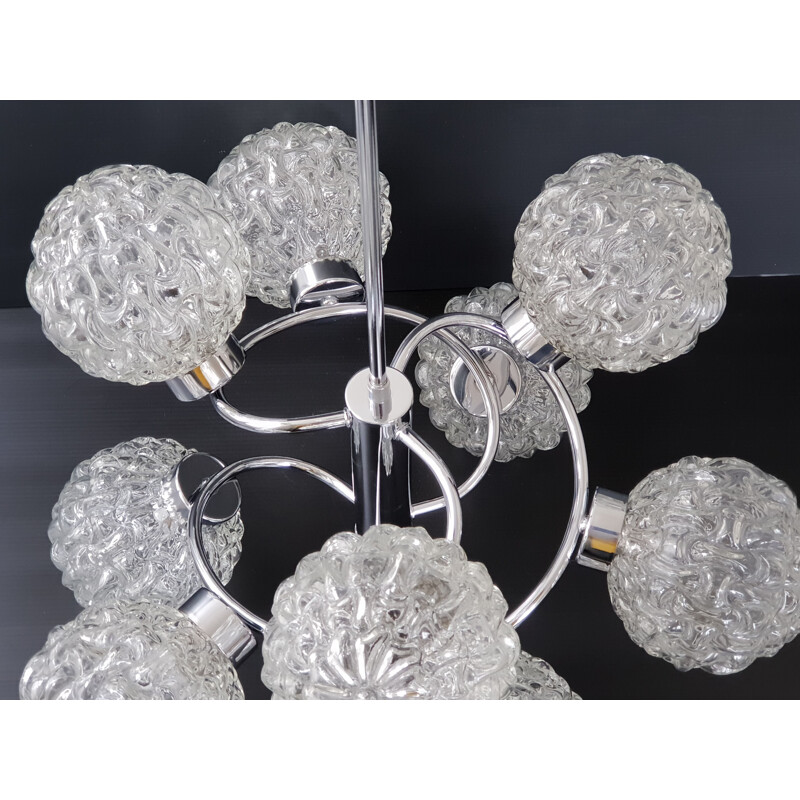 Vintage chandelier sputnik glass ball 1970