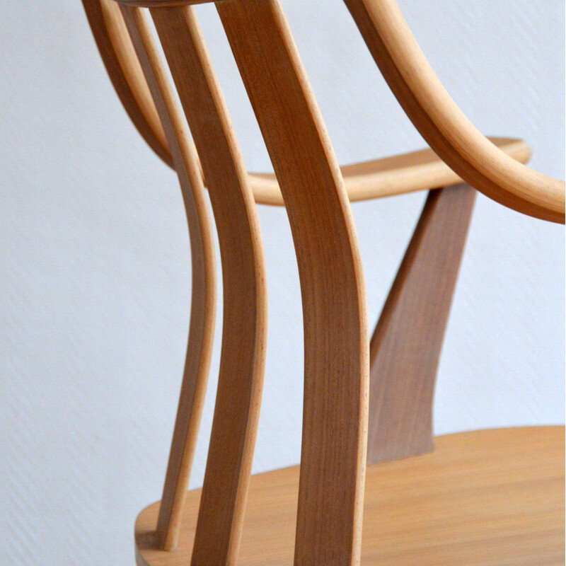 Scandinavian Wooden Armchair Chair 1960s