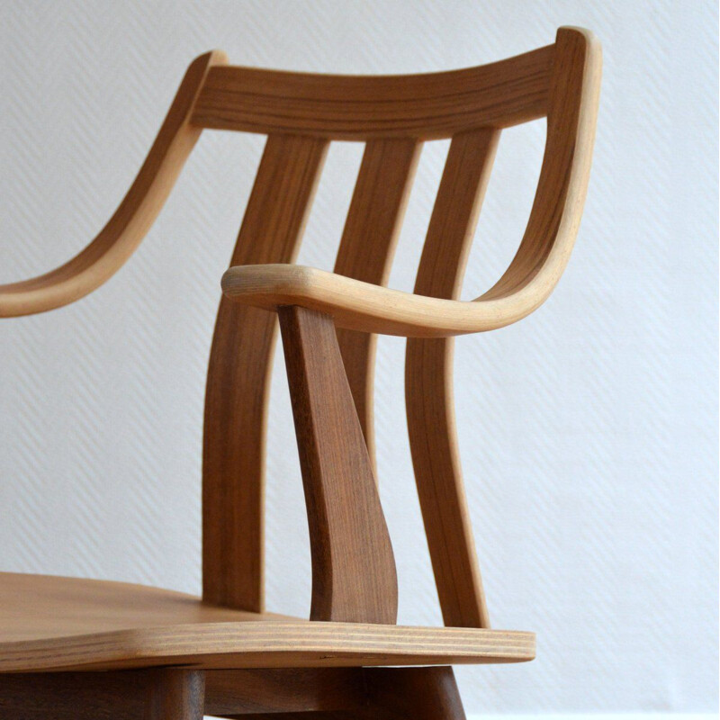 Scandinavian Wooden Armchair Chair 1960s