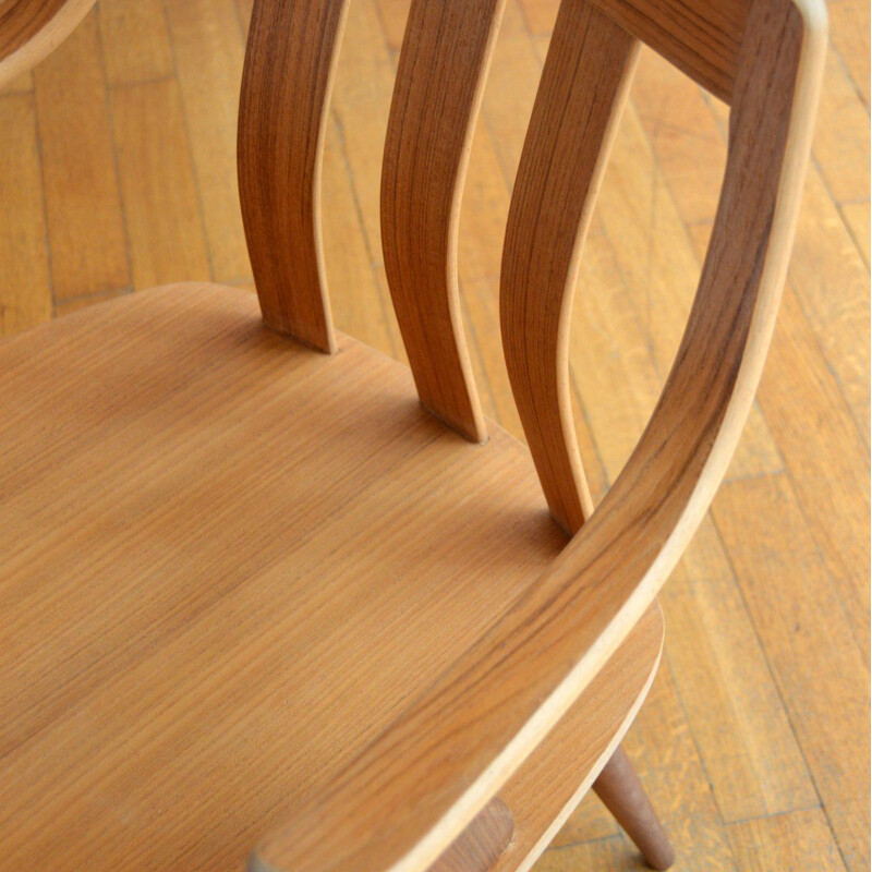 Scandinavian Wooden Armchair Chair 1960s