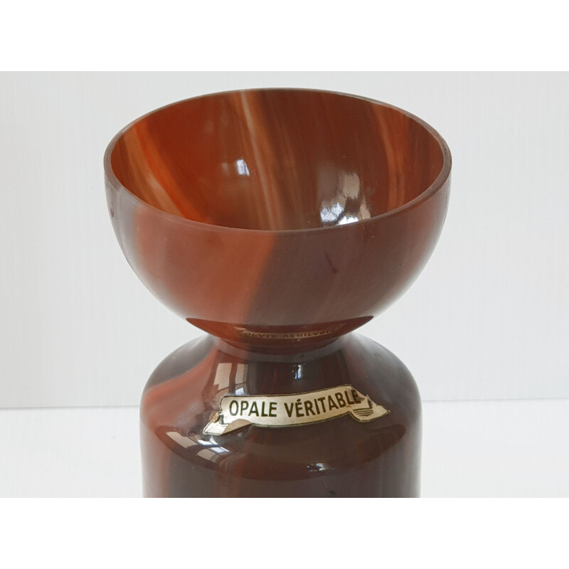 Vintage-Vase aus Opal 1970