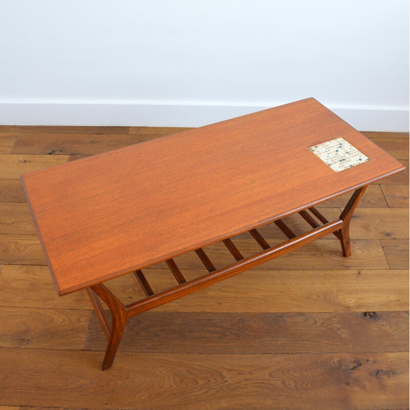 Louis Van Teeffelen vintage teak coffee table for Wébé 1960s