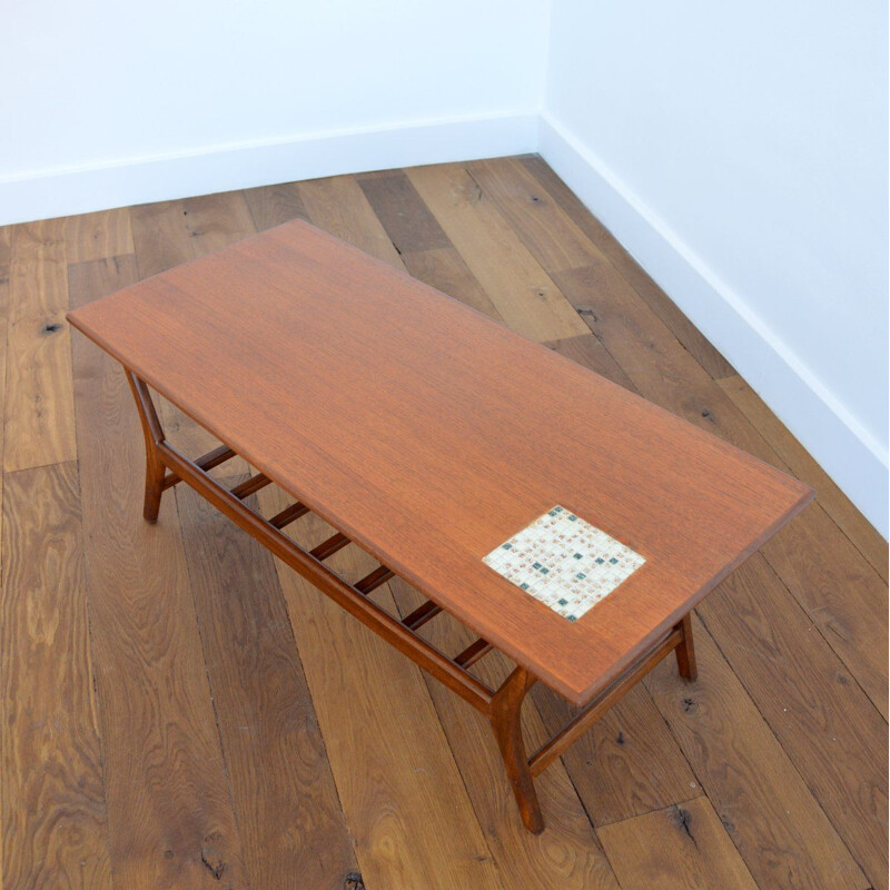 Louis Van Teeffelen vintage teak coffee table for Wébé 1960s