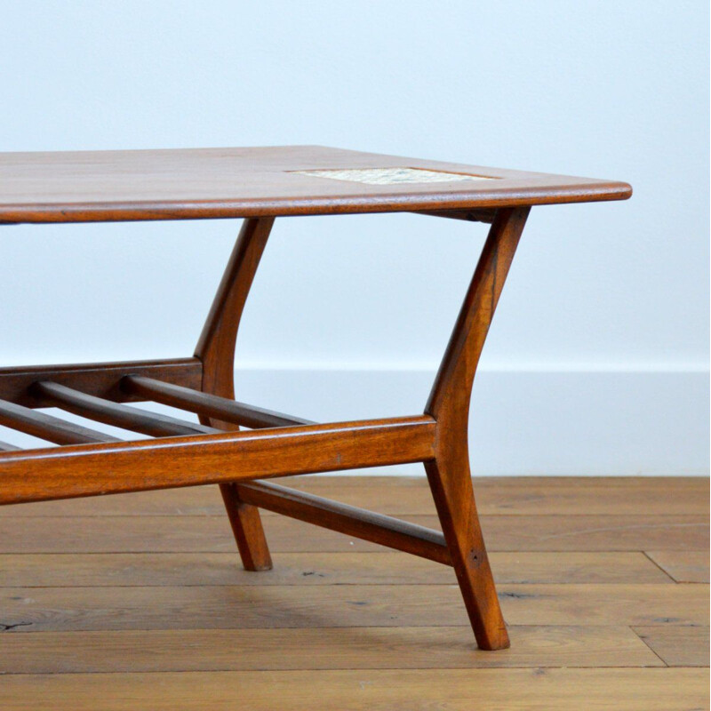 Louis Van Teeffelen vintage teak coffee table for Wébé 1960s