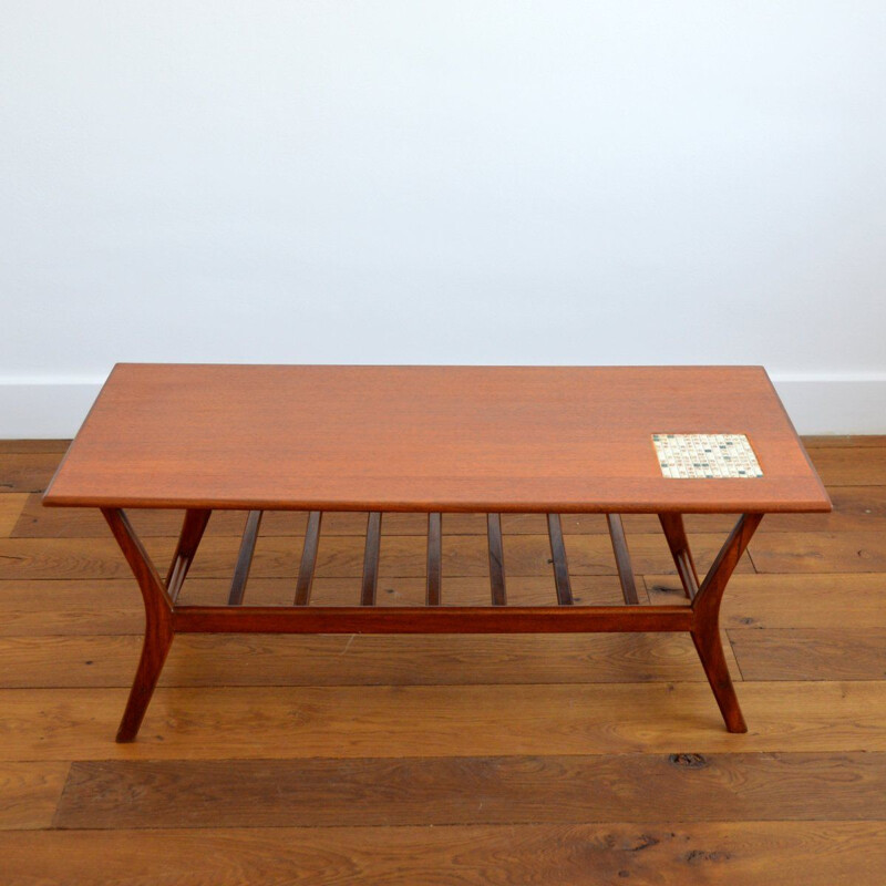 Louis Van Teeffelen vintage teak coffee table for Wébé 1960s
