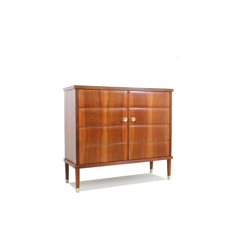 Italian solid cherry wood vintage chest of drawers 1940