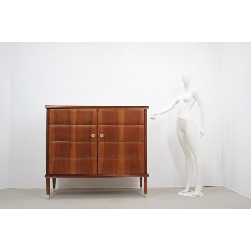 Italian solid cherry wood vintage chest of drawers 1940
