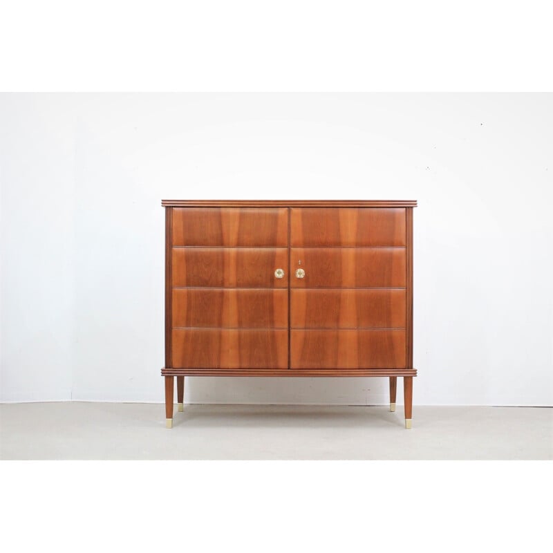 Italian solid cherry wood vintage chest of drawers 1940