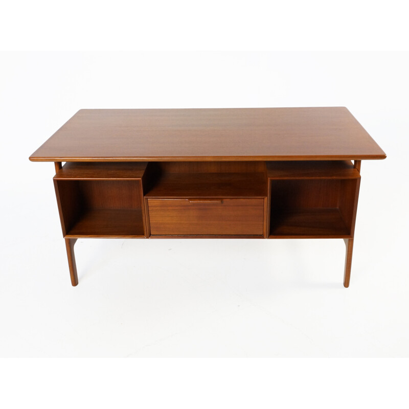 Omann Jun Møbelfabrik Scandinavian free-standing desk in teak, Gunni OMANN - 1950s