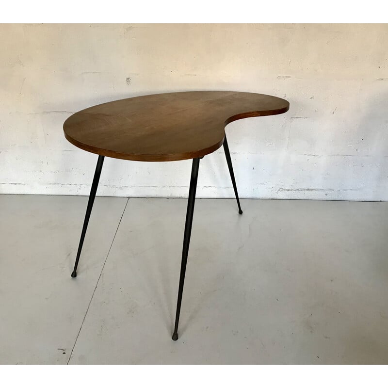 Vintage bean table or console table, Oak veneer top 1950's