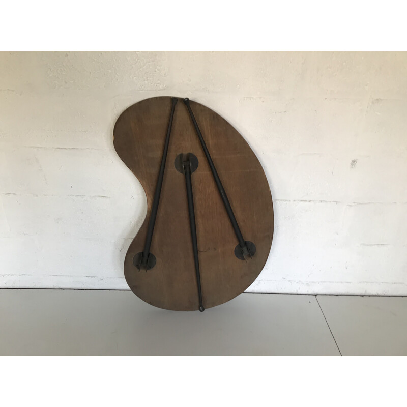 Vintage bean table or console table, Oak veneer top 1950's