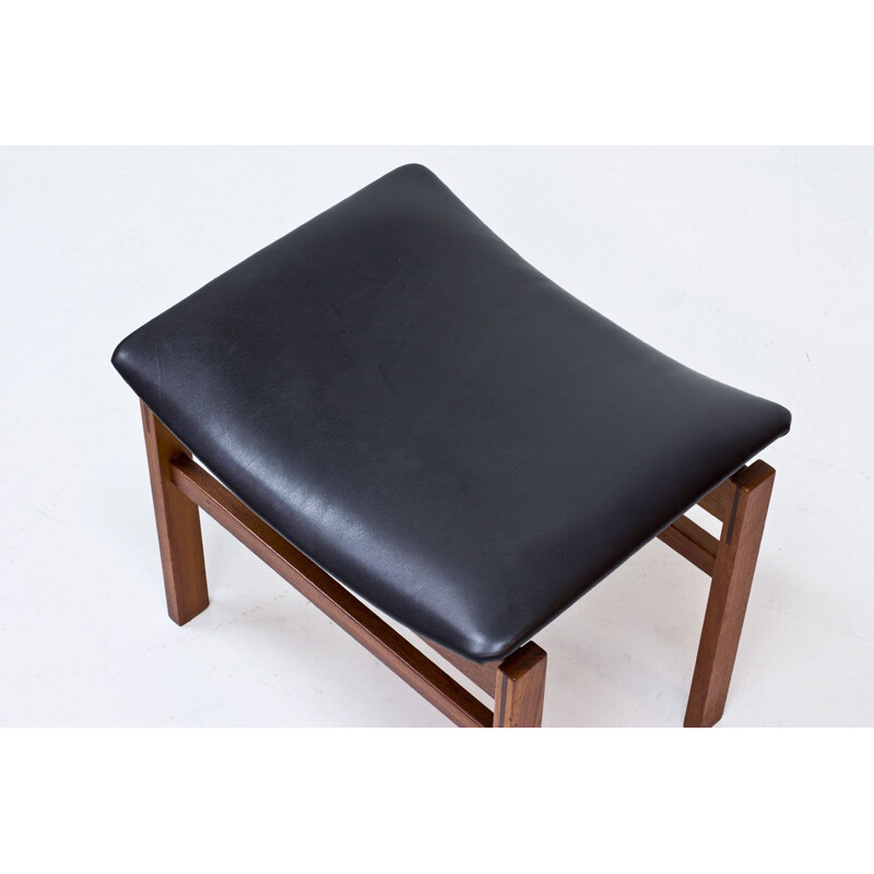 Danish Teak and Leather Stool by France and Son