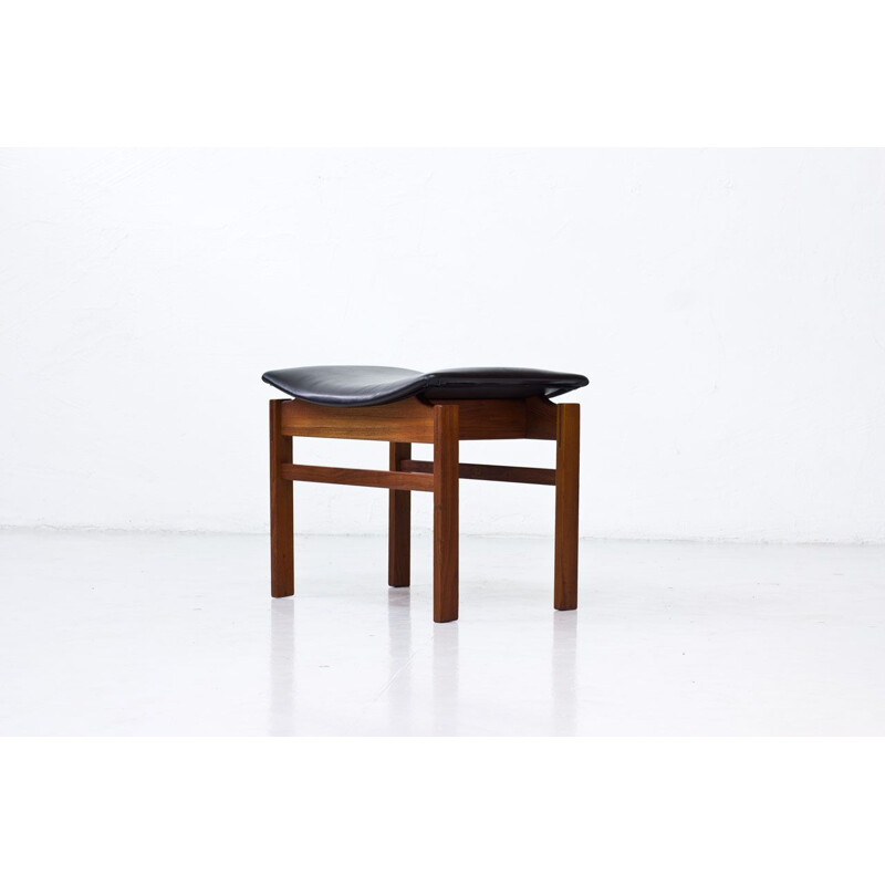 Danish Teak and Leather Stool by France and Son