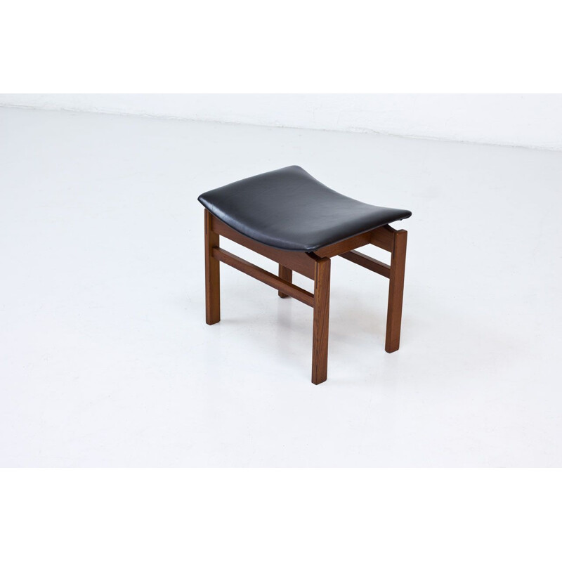 Danish Teak and Leather Stool by France and Son