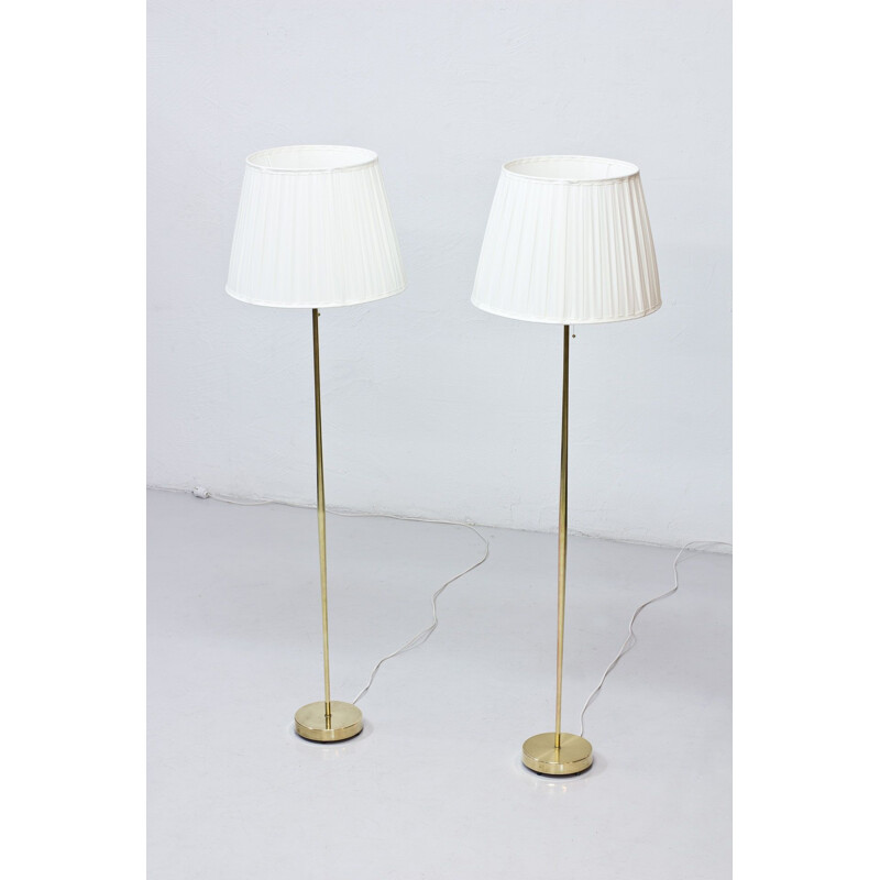 Paire de lampadaires suédois vintage par Falkenbergs