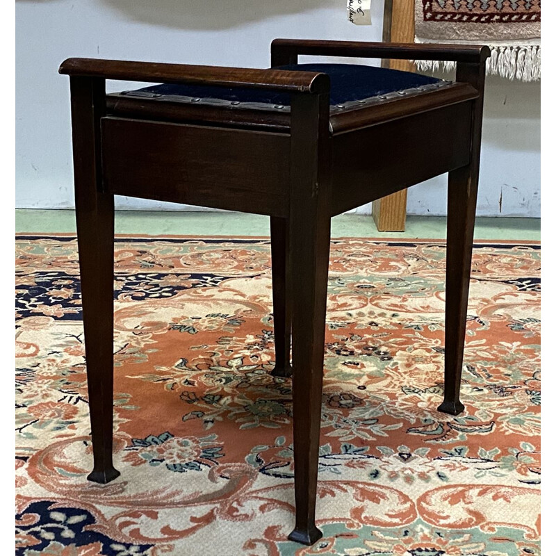 Vintage mahogany piano stool 1930