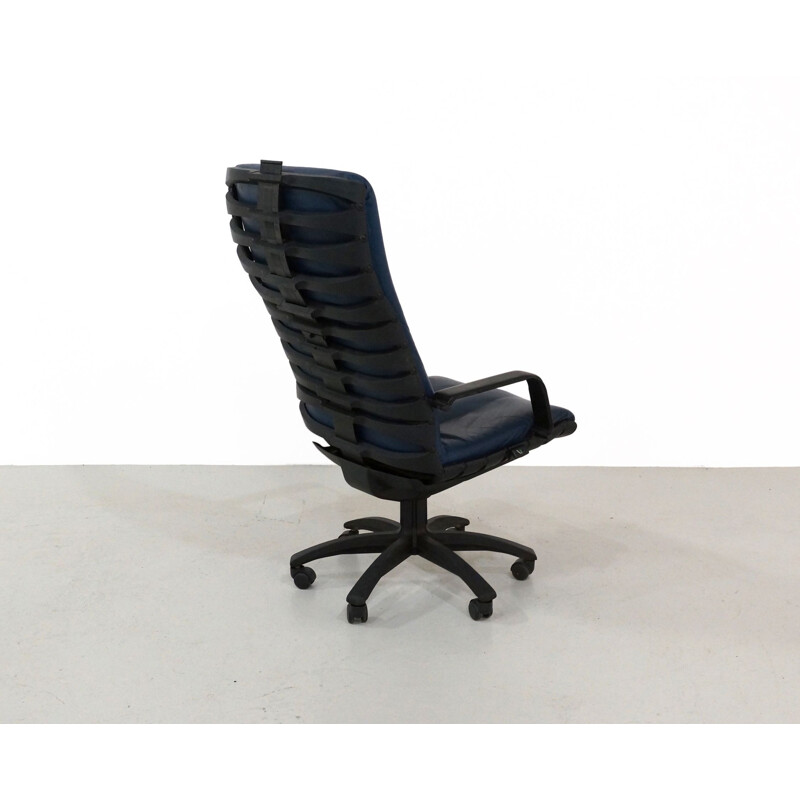 Blue Antropovarius Office Chair by Ferdinand A. Porsche for Poltrona Frau, 1990s