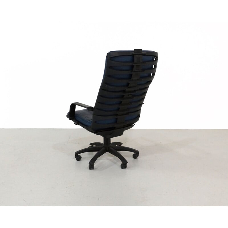 Blue Antropovarius Office Chair by Ferdinand A. Porsche for Poltrona Frau, 1990s