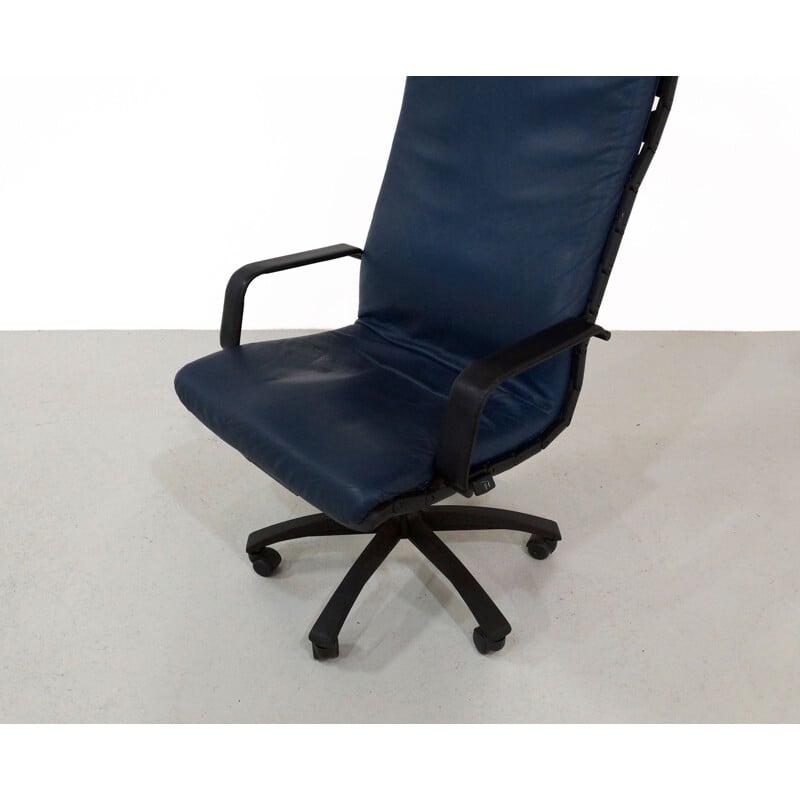 Blue Antropovarius Office Chair by Ferdinand A. Porsche for Poltrona Frau, 1990s