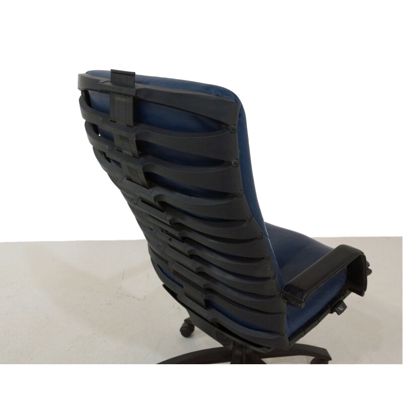 Blue Antropovarius Office Chair by Ferdinand A. Porsche for Poltrona Frau, 1990s