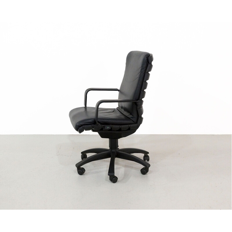 Black Antropovarius Office Chair mid century by Ferdinand A. Porsche for Poltrona Frau