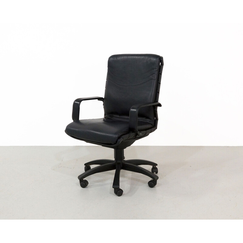 Black Antropovarius Office Chair mid century by Ferdinand A. Porsche for Poltrona Frau